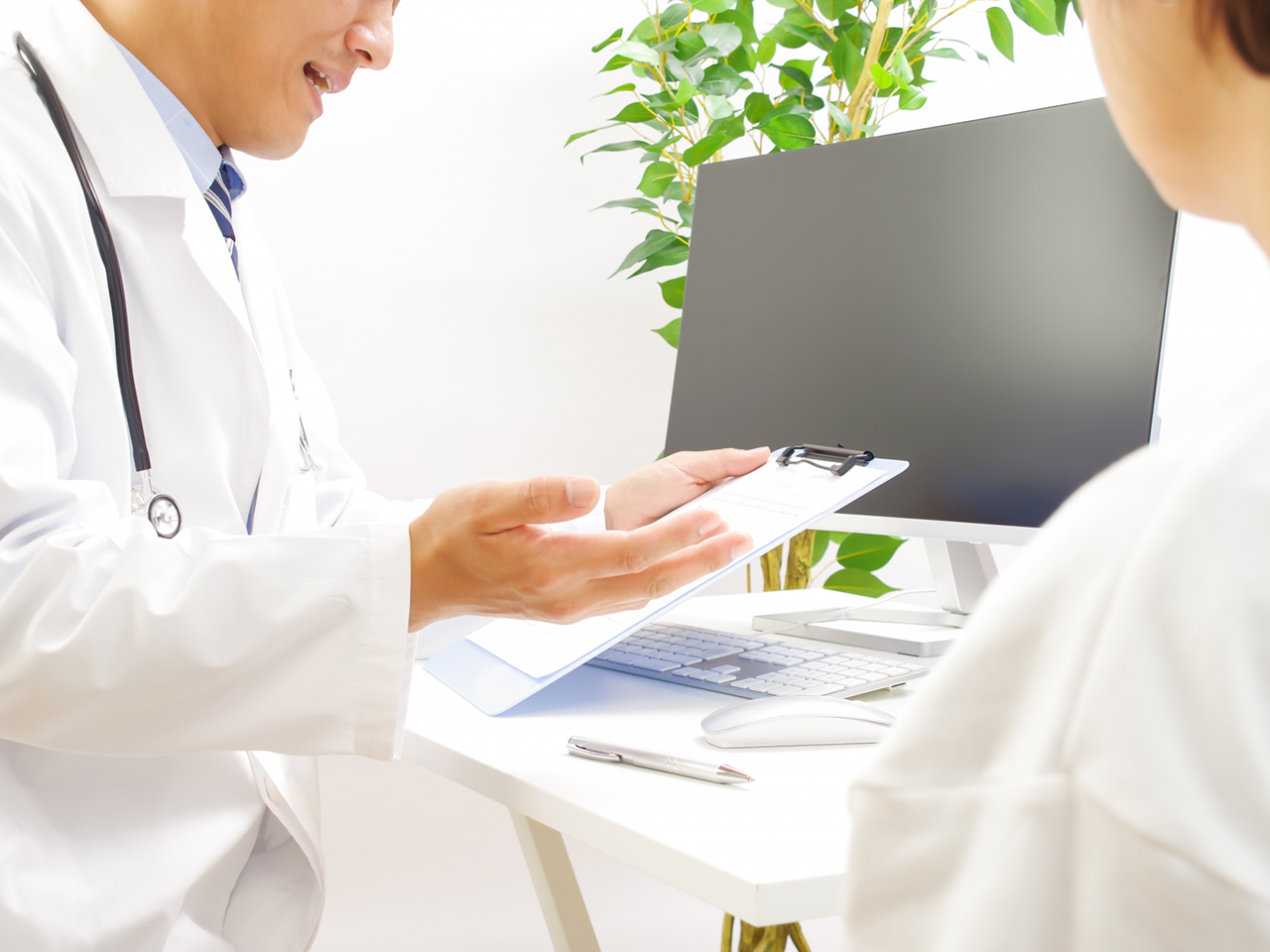 診察を受けている様子