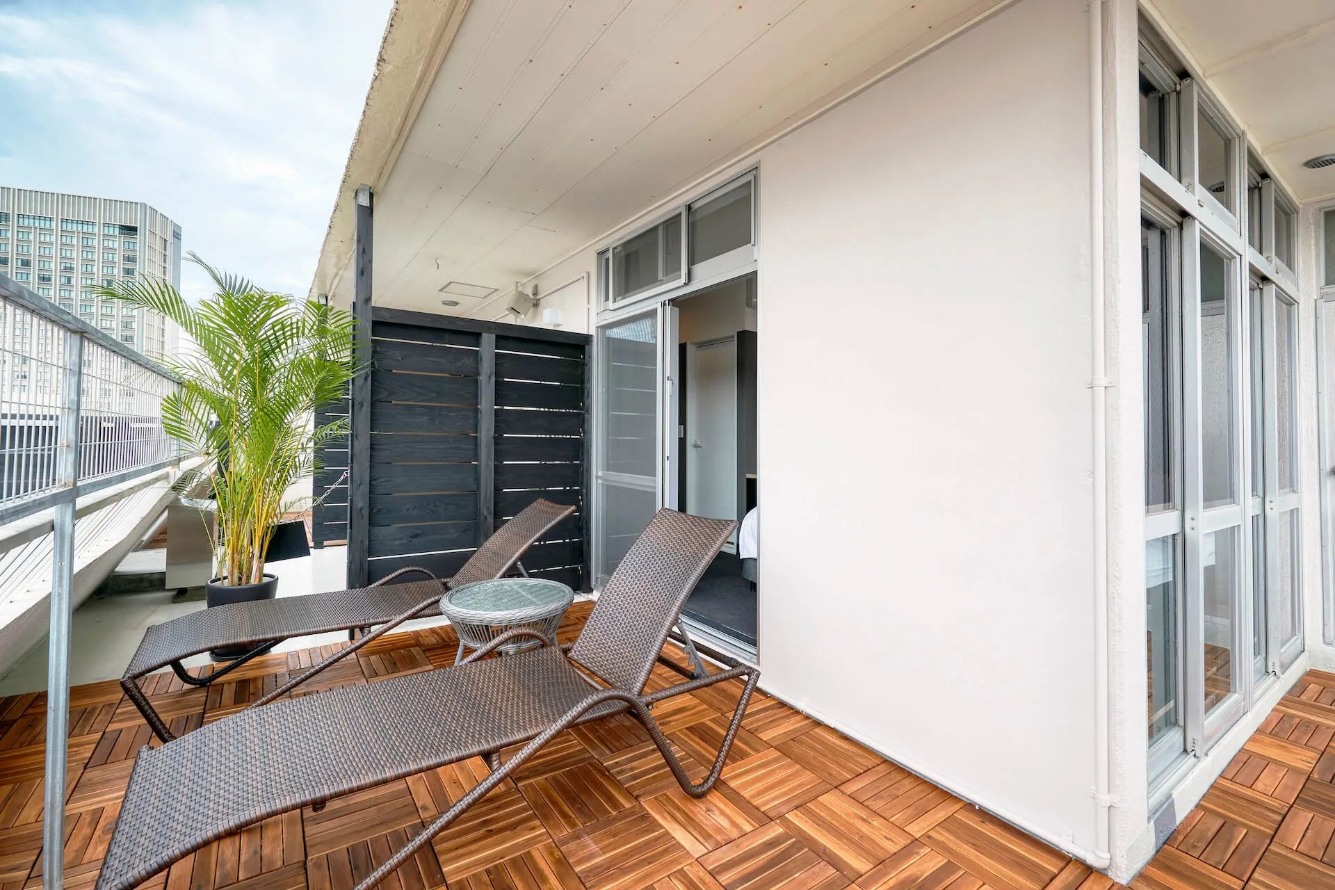 ファミリールームのテラス